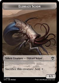 Eldrazi Scion // Manifest Double-Sided Token - Commander: Outlaws of Thunder Junction - Magic: The Gathering card
