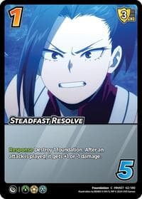 Steadfast Resolve - UniVersus: My Hero Academia: Girl Power - UniVersus card