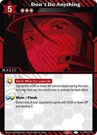 Don't Do Anything - Collaboration Booster 01: Halo of Awakening - Battle Spirits Saga card