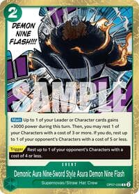 Demonic Aura Nine-Sword Style Asura Demon Nine Flash - 500 Years in the Future - One Piece Card Game card