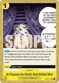He Possesses the World's Most Brilliant Mind - 500 Years in the Future - One Piece Card Game card