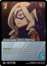 Assessing AFO's Motive - UniVersus: My Hero Academia: Girl Power - UniVersus card