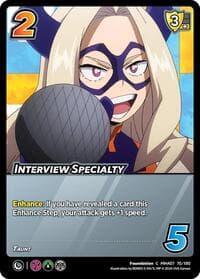 Interview Specialty - UniVersus: My Hero Academia: Girl Power - UniVersus card