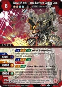 New EVA-02a -Three-Barreled Gatling Gun- - Collaboration Booster 01: Halo of Awakening - Battle Spirits Saga card