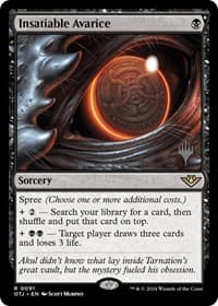 Insatiable Avarice - Promo Pack: Outlaws of Thunder Junction - Magic: The Gathering card