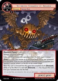 Stubborn Gimmick of Aradia - Starter Deck: Yokoshima - Force of Will card
