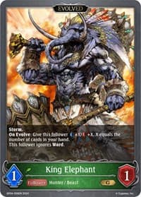 King Elephant (Evolved) - BP04: Cosmic Mythos - Shadowverse: Evolve card