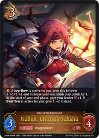 Kallen, Crimson Yaksha - BP04: Cosmic Mythos - Shadowverse: Evolve card