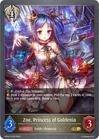 Zoe, Princess of Goldenia - BP04: Cosmic Mythos - Shadowverse: Evolve card