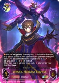 Lelouch, Righteous Emperor (SP) - BP04: Cosmic Mythos - Shadowverse: Evolve card