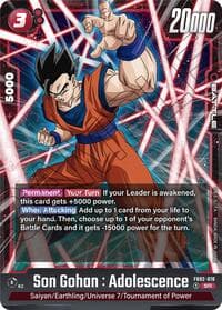 Son Gohan : Adolescence - FB02-018 - Blazing Aura - Dragon Ball Super: Fusion World card