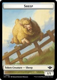 Sheep // Plot Double-Sided Token - Outlaws of Thunder Junction - Magic: The Gathering card