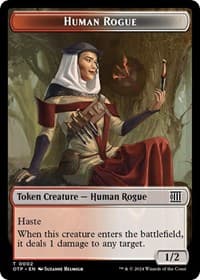 Human Rogue // Plot Double-Sided Token - Outlaws of Thunder Junction: Breaking News - Magic: The Gathering card