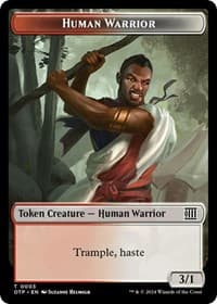 Human Warrior Token - Outlaws of Thunder Junction: Breaking News - Magic: The Gathering card
