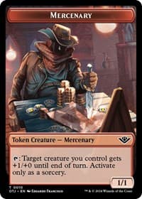Mercenary // Bat Double-Sided Token - Outlaws of Thunder Junction - Magic: The Gathering card