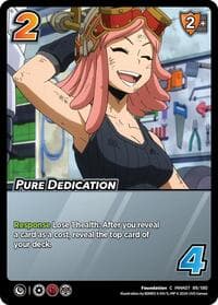 Pure Dedication - UniVersus: My Hero Academia: Girl Power - UniVersus card
