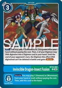 Invincible Dragon-Insect Fusion - Beginning Observer - Digimon Card Game card