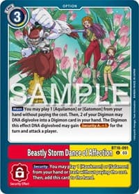 Beastly Storm Dance of Affection - Beginning Observer - Digimon Card Game card