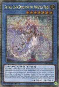 Saffira, Divine Dragon of the Voiceless Voice (Quarter Century Secret Rare) - Legacy of Destruction - YuGiOh card