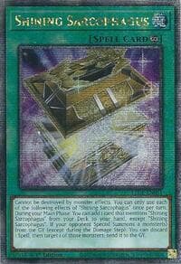 Shining Sarcophagus (Quarter Century Secret Rare) - Legacy of Destruction - YuGiOh card