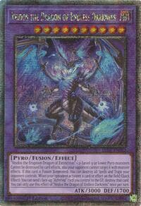 Veidos the Dragon of Endless Darkness (Quarter Century Secret Rare) - Legacy of Destruction - YuGiOh card