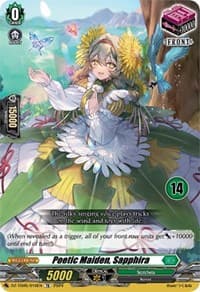 Poetic Maiden, Sapphira (14) - DZ-TD05: Start Up Trial Deck "Stoicheia" - Cardfight Vanguard card