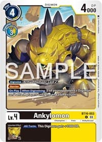Ankylomon - Beginning Observer - Digimon Card Game card