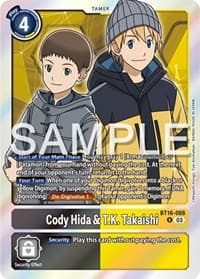 Cody Hida & T.K. Takaishi - Beginning Observer - Digimon Card Game card