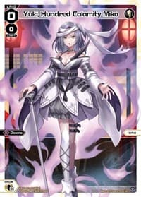 Yuki, Hundred Calamity Miko (Parallel Foil) - Dissonance Diva - WIXOSS card