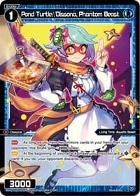 Pond Turtle//Dissona, Phantom Beast (Parallel Foil) - Dissonance Diva - WIXOSS card