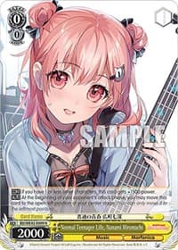 Normal Teenager Life, Nanami Hiromachi - BanG Dream! Girls Band Party! Countdown Collection Premium Booster - Weiss Schwarz card