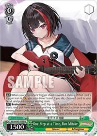 One Step at a Time, Ran Mitake - BanG Dream! Girls Band Party! Countdown Collection Premium Booster - Weiss Schwarz card