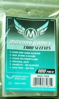 Euro Card Sleeves Pack of 100 - Mayday Games - Boardgames card