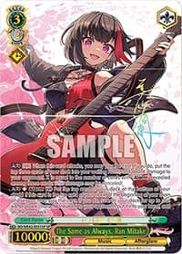The Same as Always, Ran Mitake (SP) - BanG Dream! Girls Band Party! Countdown Collection Premium Booster - Weiss Schwarz card
