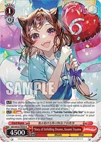 Story of Unfolding Dreams, Kasumi Toyama - BanG Dream! Girls Band Party! Countdown Collection Premium Booster - Weiss Schwarz card