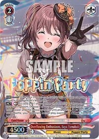 Overflowing Enthusiasm, Saya Yamabuki (BDR) - BanG Dream! Girls Band Party! Countdown Collection Premium Booster - Weiss Schwarz card