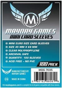 Mini Euro Card Sleeves Pack of 100 - Mayday Games - Boardgames card