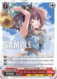 Like the Sun, Saya Yamabuki - BanG Dream! Girls Band Party! Countdown Collection Premium Booster - Weiss Schwarz card