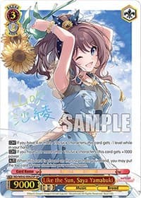 Like the Sun, Saya Yamabuki (SP) - BanG Dream! Girls Band Party! Countdown Collection Premium Booster - Weiss Schwarz card
