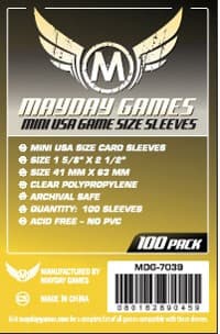 Mini USA Card Sleeves Pack of 100 - Mayday Games - Boardgames card