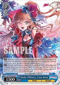 Daily Efforts, Lisa Imai - BanG Dream! Girls Band Party! Countdown Collection Premium Booster - Weiss Schwarz card