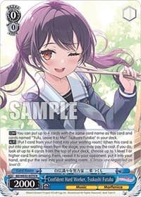 Confident Hard Worker, Tsukushi Futaba - BanG Dream! Girls Band Party! Countdown Collection Premium Booster - Weiss Schwarz card
