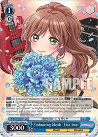 Embracing Ideals, Lisa Imai - BanG Dream! Girls Band Party! Countdown Collection Premium Booster - Weiss Schwarz card
