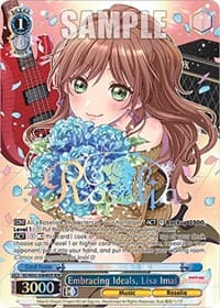 Embracing Ideals, Lisa Imai (BDR) - BanG Dream! Girls Band Party! Countdown Collection Premium Booster - Weiss Schwarz card