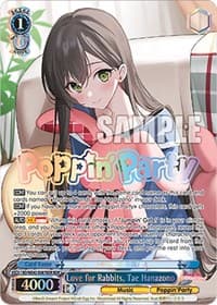 Love for Rabbits, Tae Hanazono (BDR) - BanG Dream! Girls Band Party! Countdown Collection Premium Booster - Weiss Schwarz card