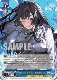 Striving to Be Positive, Rinko Shirokane - BanG Dream! Girls Band Party! Countdown Collection Premium Booster - Weiss Schwarz card