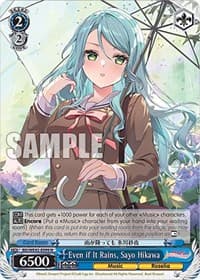 Even if It Rains, Sayo Hikawa - BanG Dream! Girls Band Party! Countdown Collection Premium Booster - Weiss Schwarz card