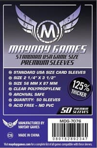 Premium USA Game Sleeves Pack of 50 - Mayday Games - Boardgames card