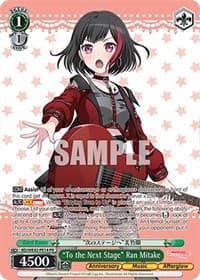 "To the Next Stage" Ran Mitake - BanG Dream! Girls Band Party! Countdown Collection Premium Booster - Weiss Schwarz card