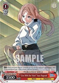 "Live With Our Voice" Soyo Nagasaki - BanG Dream! Girls Band Party! Countdown Collection Premium Booster - Weiss Schwarz card
